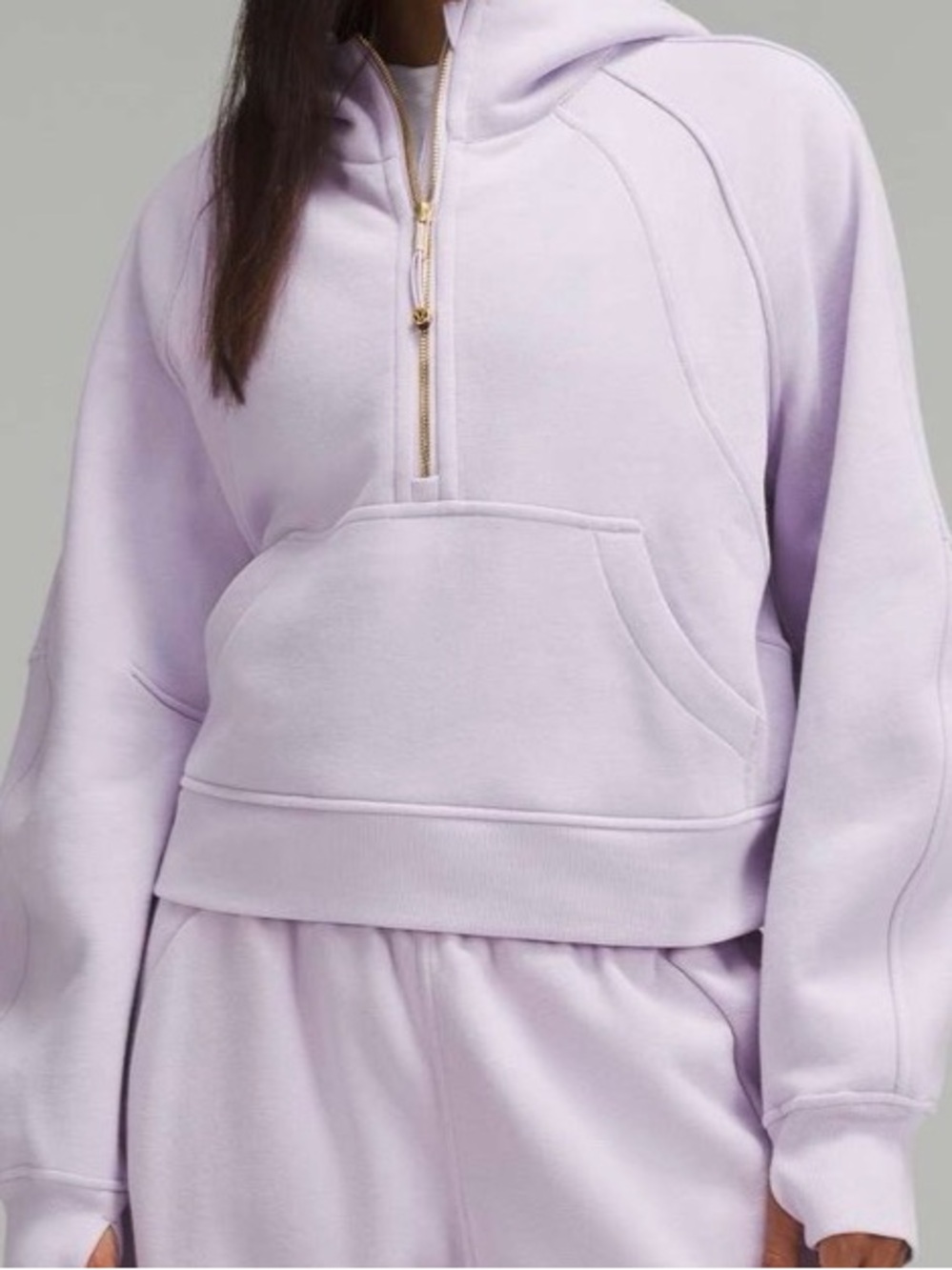 LULULEMON rare lavender and gold scuba hoodie. Size S/M